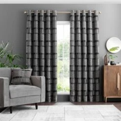 Prague Chenille Eyelet Curtains -Curtain Series 30769465 alt01