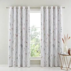 Dried Flowers Blackout Eyelet Curtains -Curtain Series 30770532 alt01