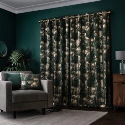 Velour Trees Eyelet Curtains -Curtain Series 30772392 alt04