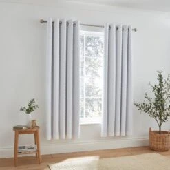 Edison Embossed Textured Blackout Eyelet Curtains -Curtain Series 30788500 alt01