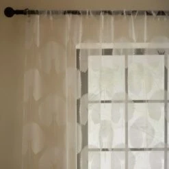 Oriental Fan Slot Top Voile Panel -Curtain Series 30808354