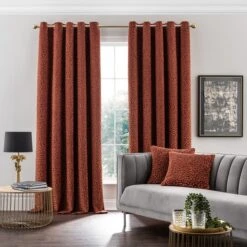 Animal Cut Velvet Eyelet Curtains 31 Animal Cut Velvet Eyelet Curtains -Curtain Series 30808491 alt01