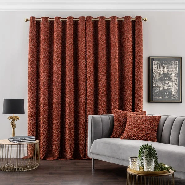 Animal Cut Velvet Eyelet Curtains 15 Animal Cut Velvet Eyelet Curtains - Image 13
