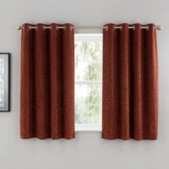 Animal Cut Velvet Eyelet Curtains 27 Animal Cut Velvet Eyelet Curtains -Curtain Series 30808492 alt05