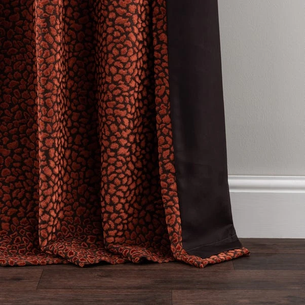 Animal Cut Velvet Eyelet Curtains 9 Animal Cut Velvet Eyelet Curtains - Image 7