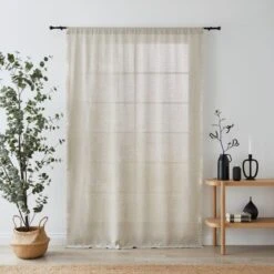 Bondi Raw Edge Slot Top Voile Panel 30 Bondi Raw Edge Slot Top Voile Panel -Curtain Series 30809017 alt03