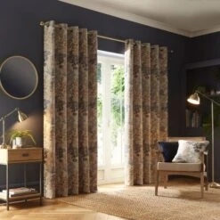 Folk Tree Eyelet Curtains -Curtain Series 30809382 alt01