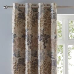 Folk Tree Eyelet Curtains
