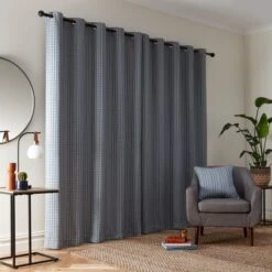 Ryder Check Eyelet Curtains -Curtain Series 30809391 alt04