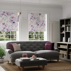 Watercolour Floral Pink Blackout Roller Blind -Curtain Series 30810338