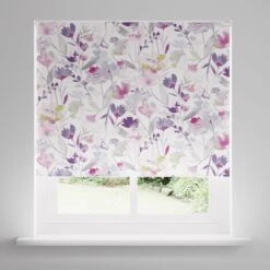 Watercolour Floral Pink Blackout Roller Blind -Curtain Series 30810339 alt02