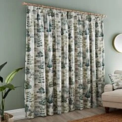 Watercolour Trees Pencil Pleat Curtains -Curtain Series 30810954 alt04