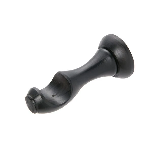 Carved Fixed Wooden Curtain Pole With Rings 5 Carved Fixed Wooden Curtain Pole With Rings - Image 3