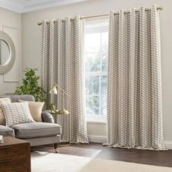 Arbour Cut Velvet Eyelet Curtains 35 Arbour Cut Velvet Eyelet Curtains -Curtain Series 30831077 alt01