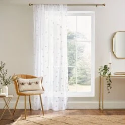 Golden Bees Slot Top Voile Panel -Curtain Series 30831579 alt01