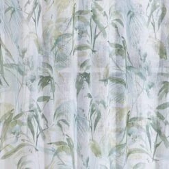 Tropical Leaf Hidden Tab Top Single Voile Panel -Curtain Series 30831719 alt02