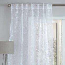 Belle Embroidery Slot Top Single Voile Panel -Curtain Series 30831724
