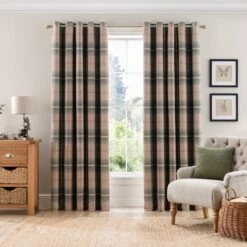 Highland Check Eyelet Curtains -Curtain Series 30839557 alt01
