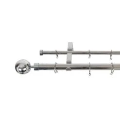 Oslo Double Layer Extendable Metal Curtain Pole With Rings -Curtain Series 30846009 alt02