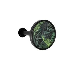 Jungle Leaves Dresser Single Matt Black -Curtain Series 30846063 alt02