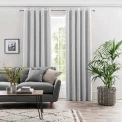 Touch Of Linen Ultra Blackout Eyelet Curtains -Curtain Series 30851237 alt01
