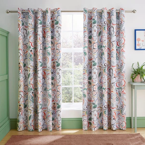 Heart And Soul Ayva Floral Blackout Eyelet Curtains 11 Heart And Soul Ayva Floral Blackout Eyelet Curtains - Image 9