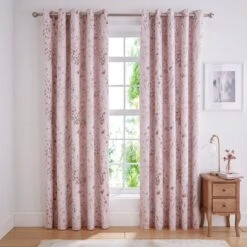 Watercoloured Floral Blackout Eyelet Curtains -Curtain Series 30868651 alt01