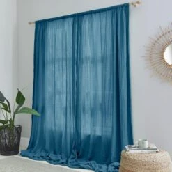 Cotton Muslin Slot Top Curtains -Curtain Series 30870820 alt04