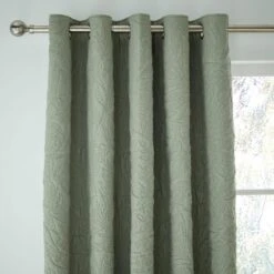 Filey Leaf Blackout Eyelet Curtains -Curtain Series 30871282