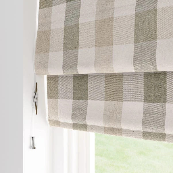 Large Check Daylight Roman Blind 12 Large Check Daylight Roman Blind - Image 10