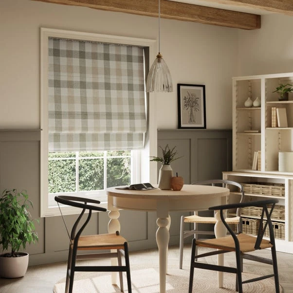 Large Check Daylight Roman Blind 3 Large Check Daylight Roman Blind