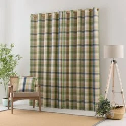 Kempton Check Eyelet Curtains -Curtain Series 30874278 alt04