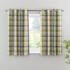 Kempton Check Eyelet Curtains -Curtain Series 30874286 alt05