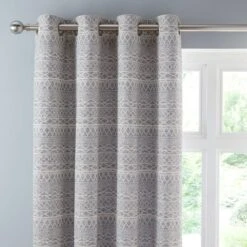 Leda Geometric Eyelet Curtains 38 Leda Geometric Eyelet Curtains -Curtain Series 30875465