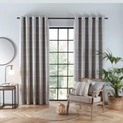 Leda Geometric Eyelet Curtains 39 Leda Geometric Eyelet Curtains -Curtain Series 30875465 alt01