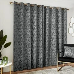 Mottled Chenille Eyelet Curtains -Curtain Series 30876626 alt04