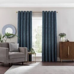 Chenille Ultra Blackout Eyelet Curtains -Curtain Series 30879010 alt01