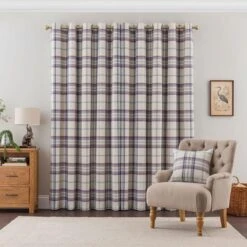 Henley Checked Eyelet Curtains -Curtain Series 30882963 alt04