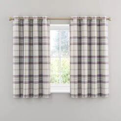 Henley Checked Eyelet Curtains -Curtain Series 30882988 alt05