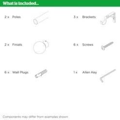 Oslo Extendable Metal Eyelet Curtain Pole -Curtain Series 30883269 alt09