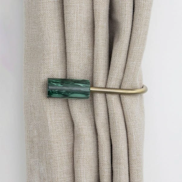 Marble Antique Brass Curtain Holdbacks 6 Marble Antique Brass Curtain Holdbacks - Image 4