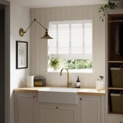 White Fauxwood 50mm Taped Venetian Blind 38 White Fauxwood 50mm Taped Venetian Blind -Curtain Series 30889101