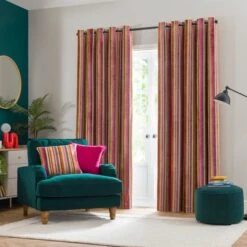 Aliyah Stripe Eyelet Curtains 35 Aliyah Stripe Eyelet Curtains -Curtain Series 30895367 alt01