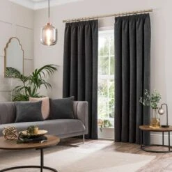 Genoa Chenille Blackout Pencil Pleat Curtains 29 Genoa Chenille Blackout Pencil Pleat Curtains -Curtain Series 30895490 alt01