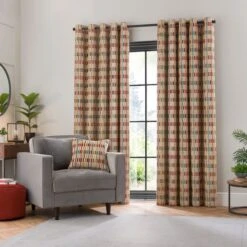 Pelosa Cut Velvet Eyelet Curtains -Curtain Series 30896929 alt01
