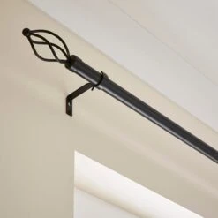 Caged Ball Fixed Metal Eyelet Curtain Pole -Curtain Series 30897827