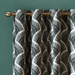 Fan Jacquard Eyelet Curtains 29 Fan Jacquard Eyelet Curtains -Curtain Series 30902087