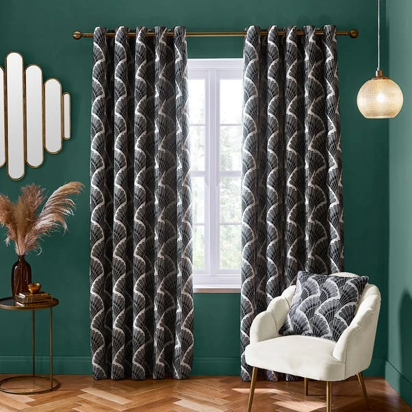 Fan Jacquard Eyelet Curtains 11 Fan Jacquard Eyelet Curtains - Image 9