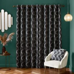 Fan Jacquard Eyelet Curtains 25 Fan Jacquard Eyelet Curtains -Curtain Series 30902091 alt04