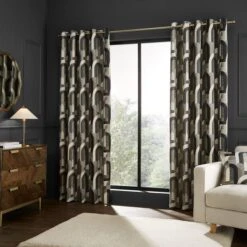Alvin Geometric Jacquard Eyelet Curtains 38 Alvin Geometric Jacquard Eyelet Curtains -Curtain Series 30902093 alt01
